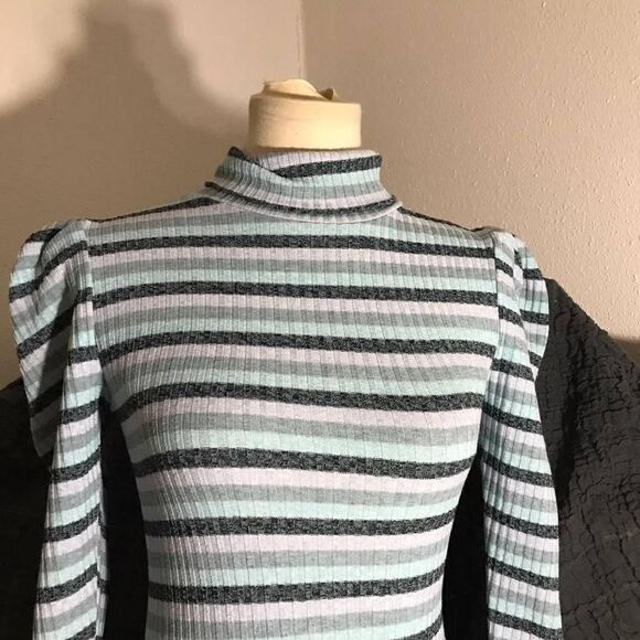 Maeve by Anthropologie Striped Turtleneck Top Size XS - Picture 6 of 11